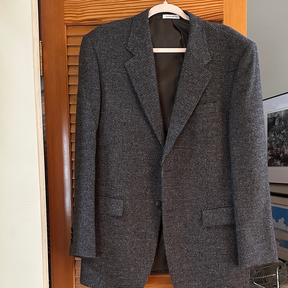 Nina Ricci Monsieur Paris Mens Alpaca Wool Blazer